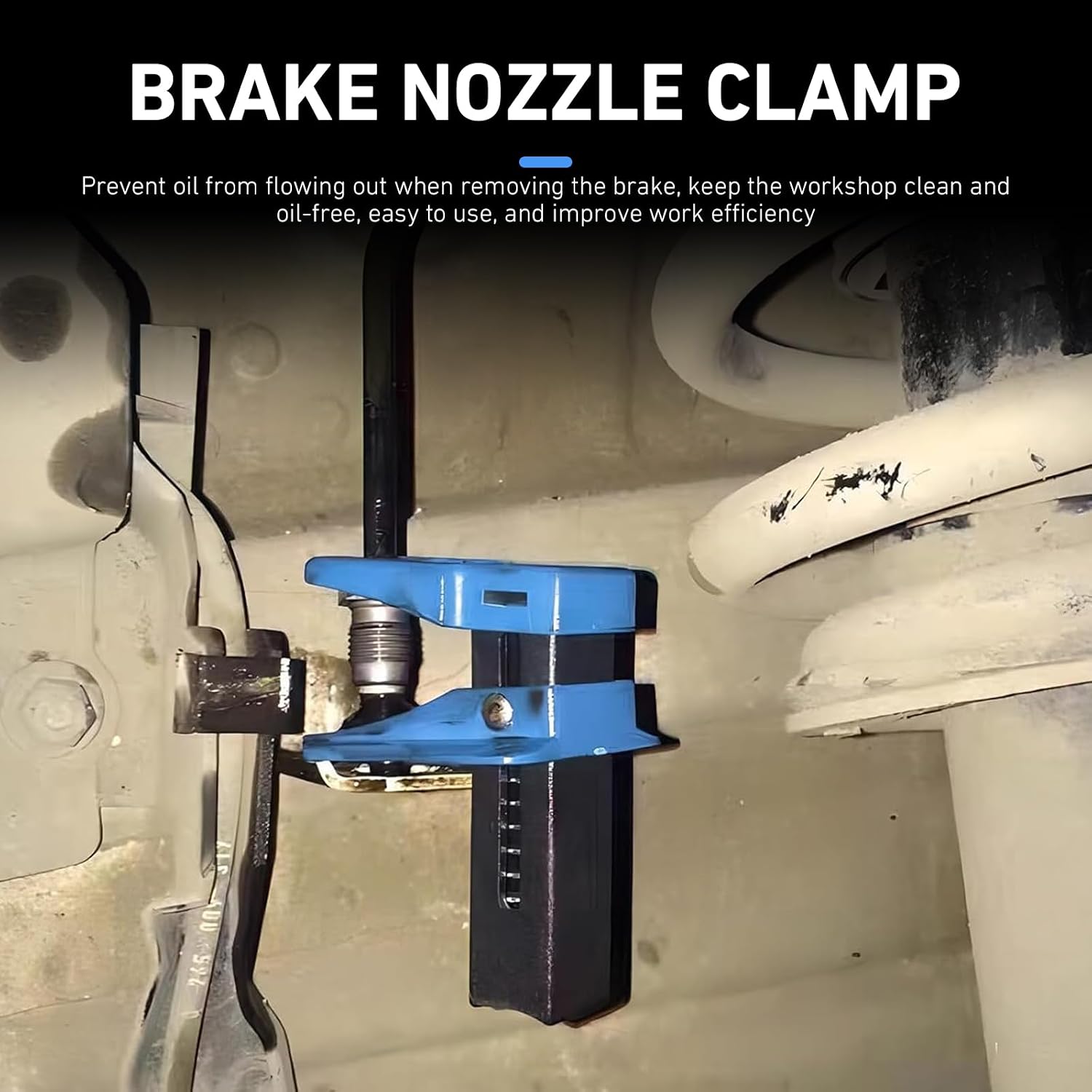 4PCS Brake Line Clamps, 3/8" 5/16" 1/2" Brake Lines Plug, Leak-Proof Car Brake Oil Line Plug Tool, Car Automatic Fluid Stop Clamp Set, Universal for Most Vehicles (Blue)