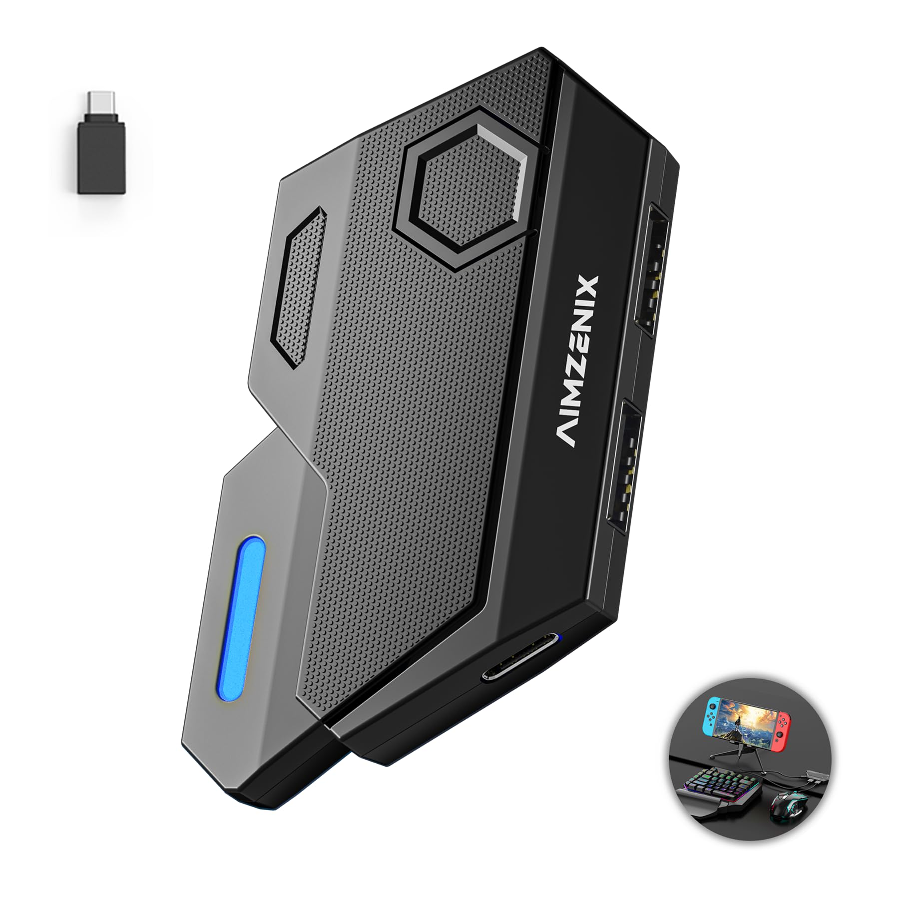 AIMZENIX Keyboard and Mouse Adapter for Nintendo Switch, Xbox One