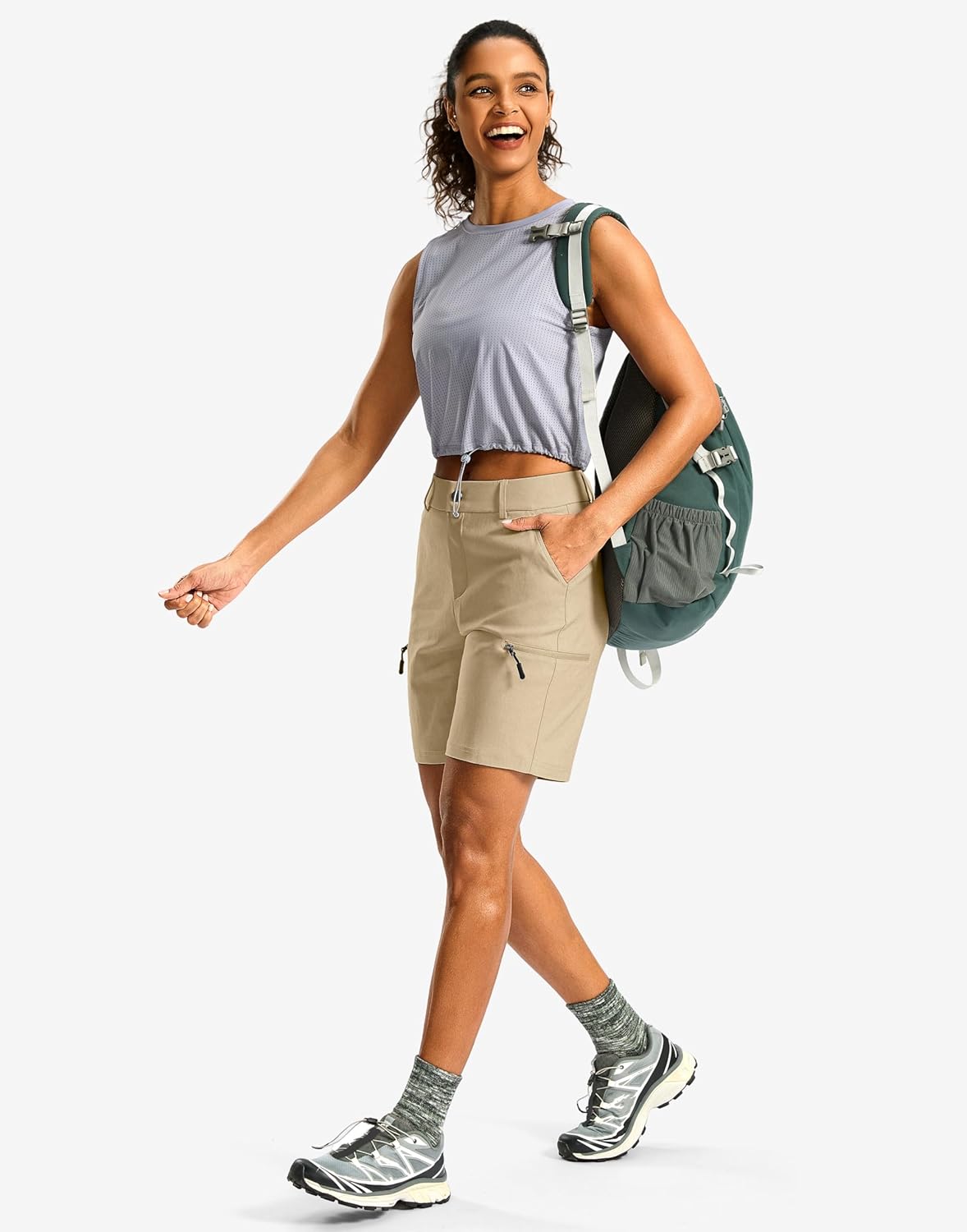 G Gradual Women's 7" Hiking Cargo Shorts Quick Dry Lightweight Golf Outdoor Work Summer Travel Shorts with Pockets - Image 5