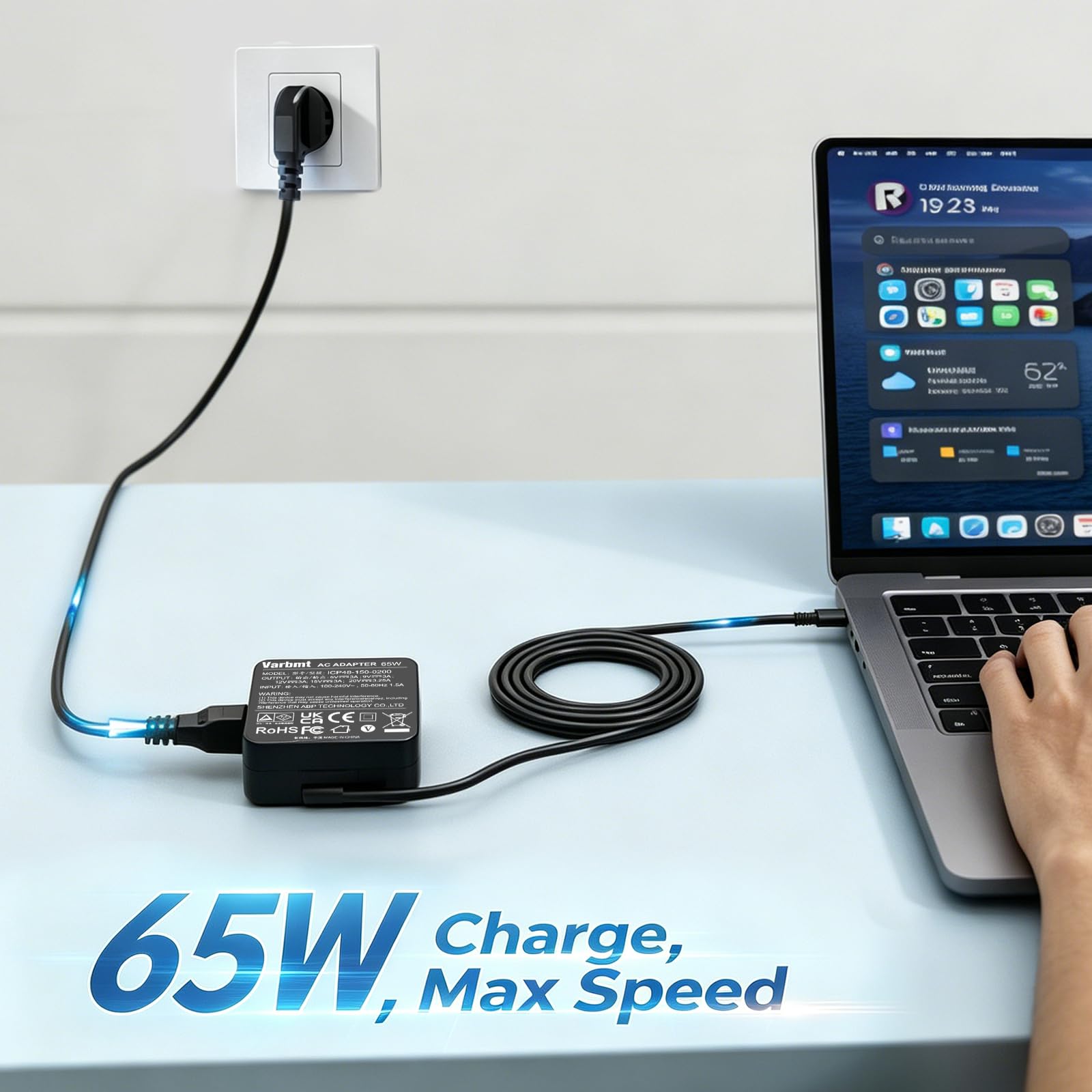 USB C a 4.0 * 1.7mm Adattatore Tipo C USB-C DC Adattatore Applicazioni: PD Convertitore di Ricarica Veloce Compatibile con Lenovo Ideapad Flex