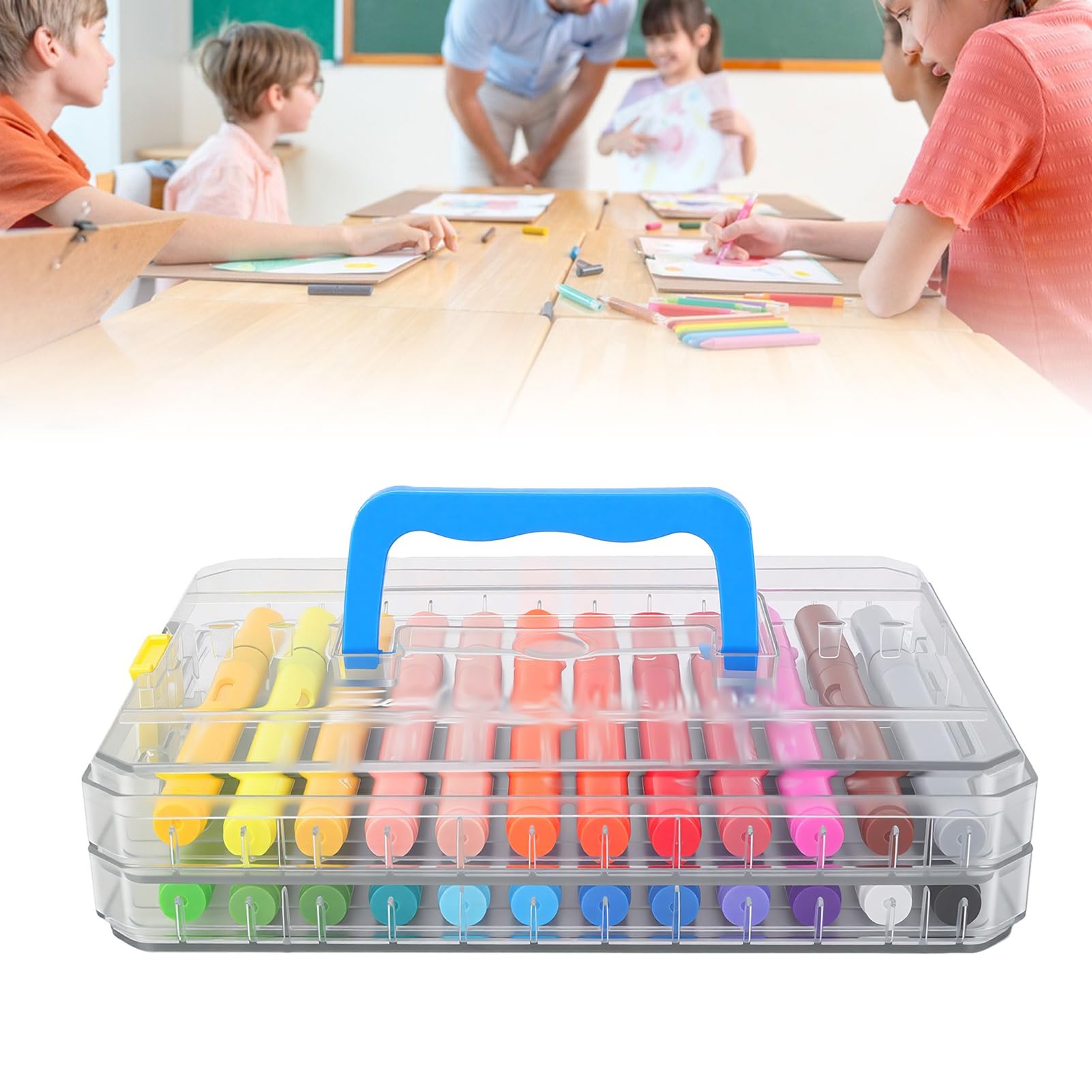 Acryl-Marker-Set, 24 Leuchtende Farben, Waschbar, Kunstbedarf für,