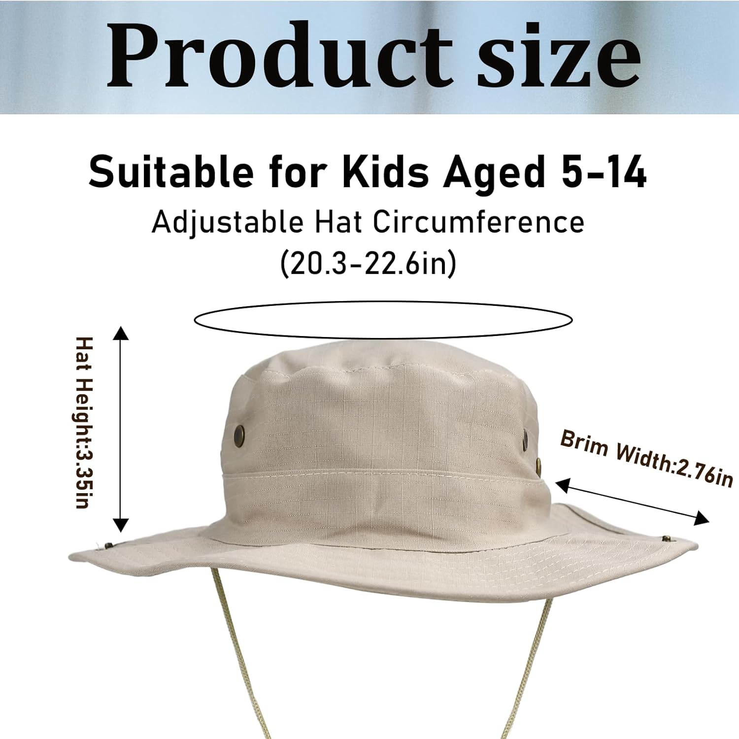 Kids Sun Hats for Boys Girls Bucket Hat UPF 50+ UV Protection Safari Hat Lightweight & Breathable Boonie Hat - Image 6