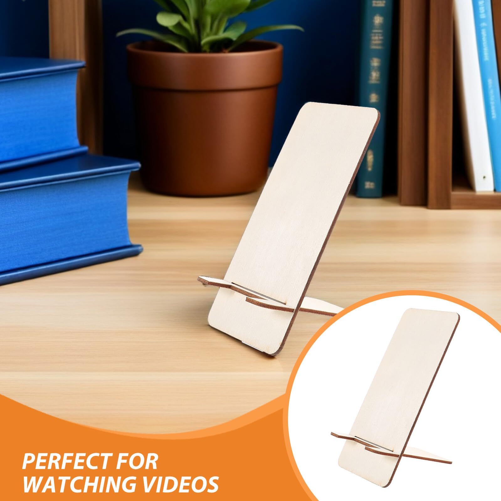 Holibanna Supporto da Scrivania in Legno Grezzo per Cellulare e Tablet Porta Telefono Portatile Piccolo per Ufficio Casa e Viaggi Set da 25 Pezzi Creativo per Regalo di Compleanno
