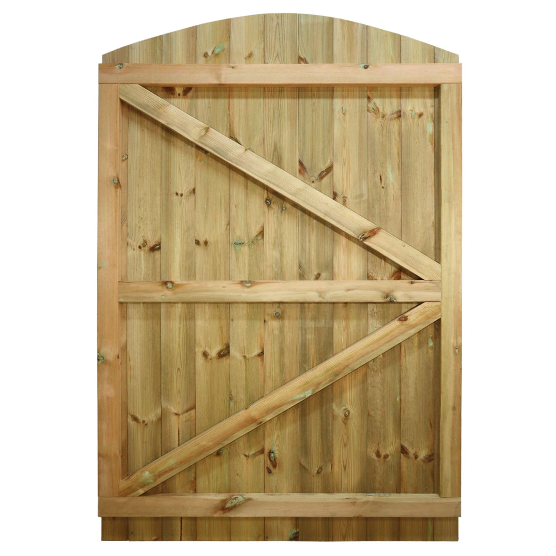 Made to Measure 6ft Wooden Garden Gate, Custom T&G Fully Framed Arch Top Treated Timber Door for Outdoor Pathway Home Access, MAX 180cm High x MAX 120cm Wide