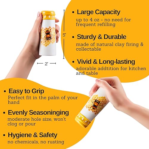 Miniatura 4 de Salero y pimentero de abeja de miel, decoración de cocina de abeja, bonito juego de salero y pimentero para mesa de comedor, decoraciones de