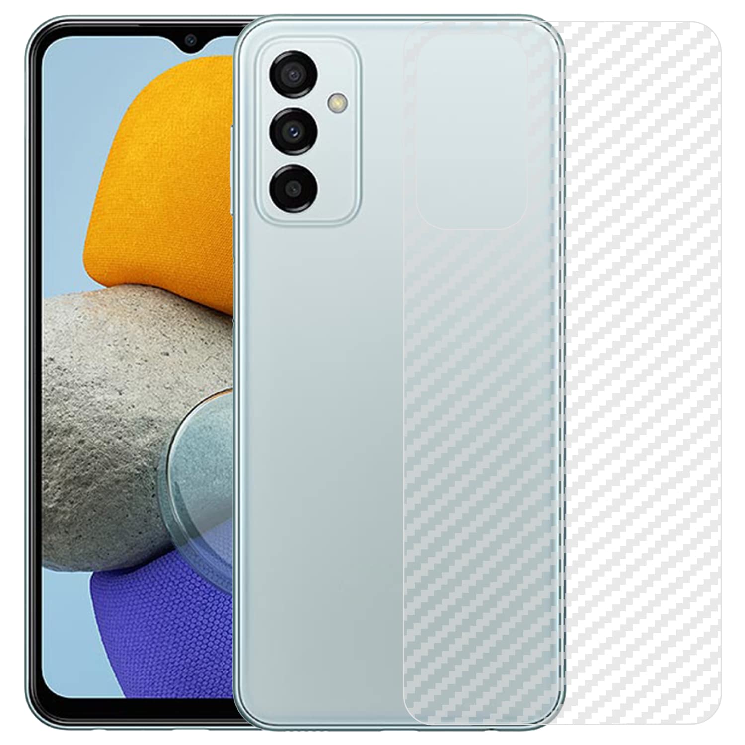 Amazon Brand - Eono Compatible with Samsung F23 (5G) Back Screen Protective Film Carbon Fiber Skin Transparent Screen Guard Sticker (B0B5S4NHW5) Amazon Price History, Amazon Price Tracker