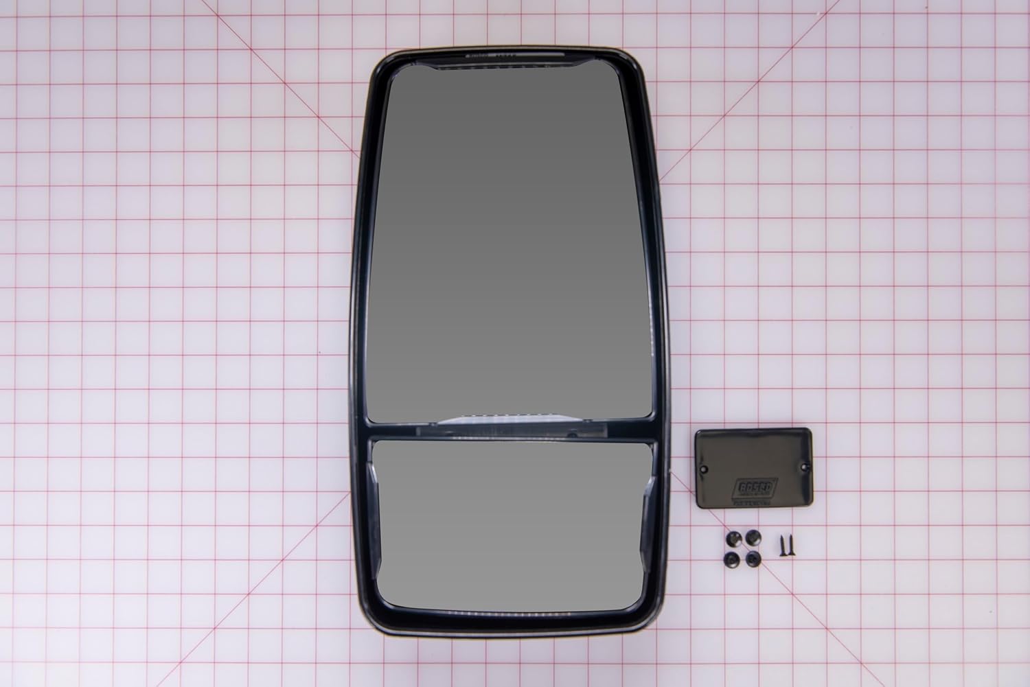 EuroStyle 8"" x 15"" Dual Mirror, Upright Mount, Hand Adjustable, Mirror Head, PN: M715, Black