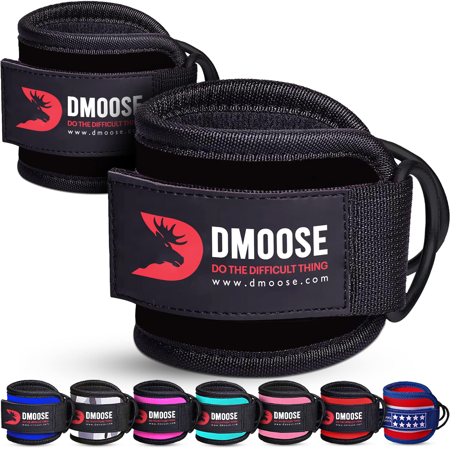 Buy DMoose Ankle Straps for Cable Machine Attachments Gym Ankle Cuff