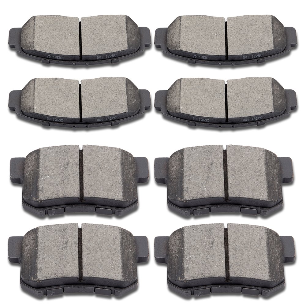 cciyu Ceramic Front Rear Brake Pad Set Fit For 2001-2003 For Acura CL,1999-2004 For Acura RL,1999-2008 For Acura TL