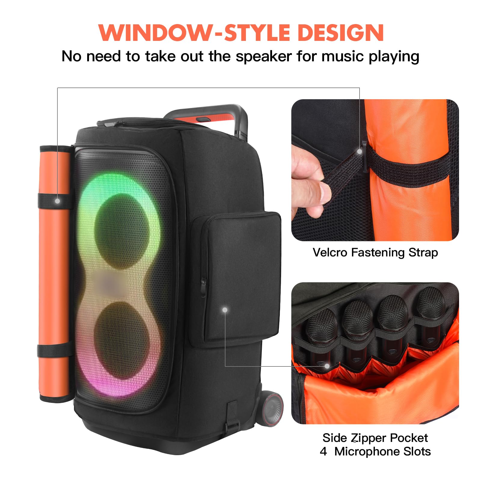 LEFOR·Z Funda para altavoz compatible con JBL PartyBox 520, bolsa de almacenamiento portátil para altavoz JBL PartyBox 520 para viajes al aire libre, solo funda