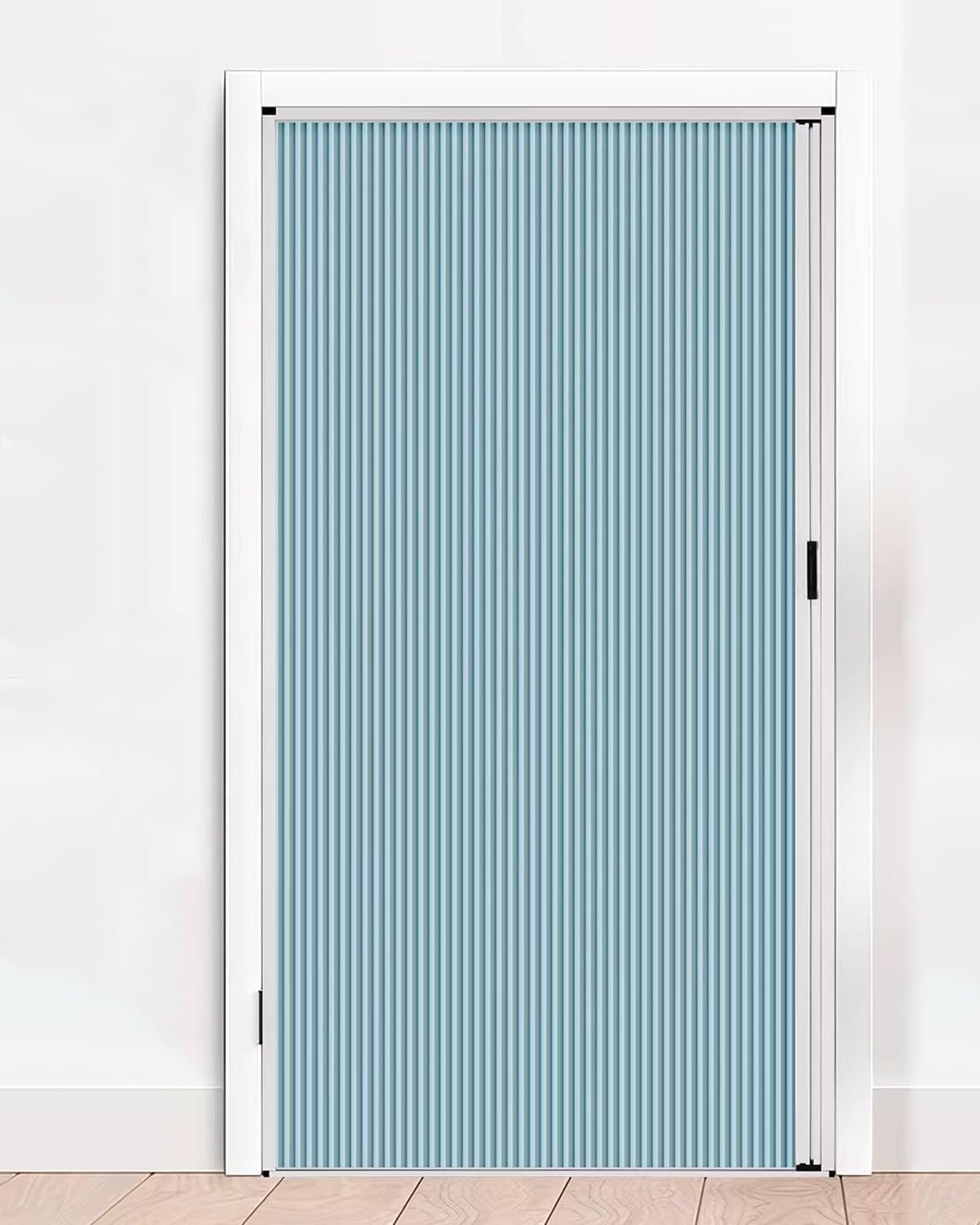 Accordion Folding Door - Sliding Retractable Screen with Durable Metal Frame & Non-Woven Panel for Indoor Use, Space-Saving Design, Easy Installation, Versatile Room Divider