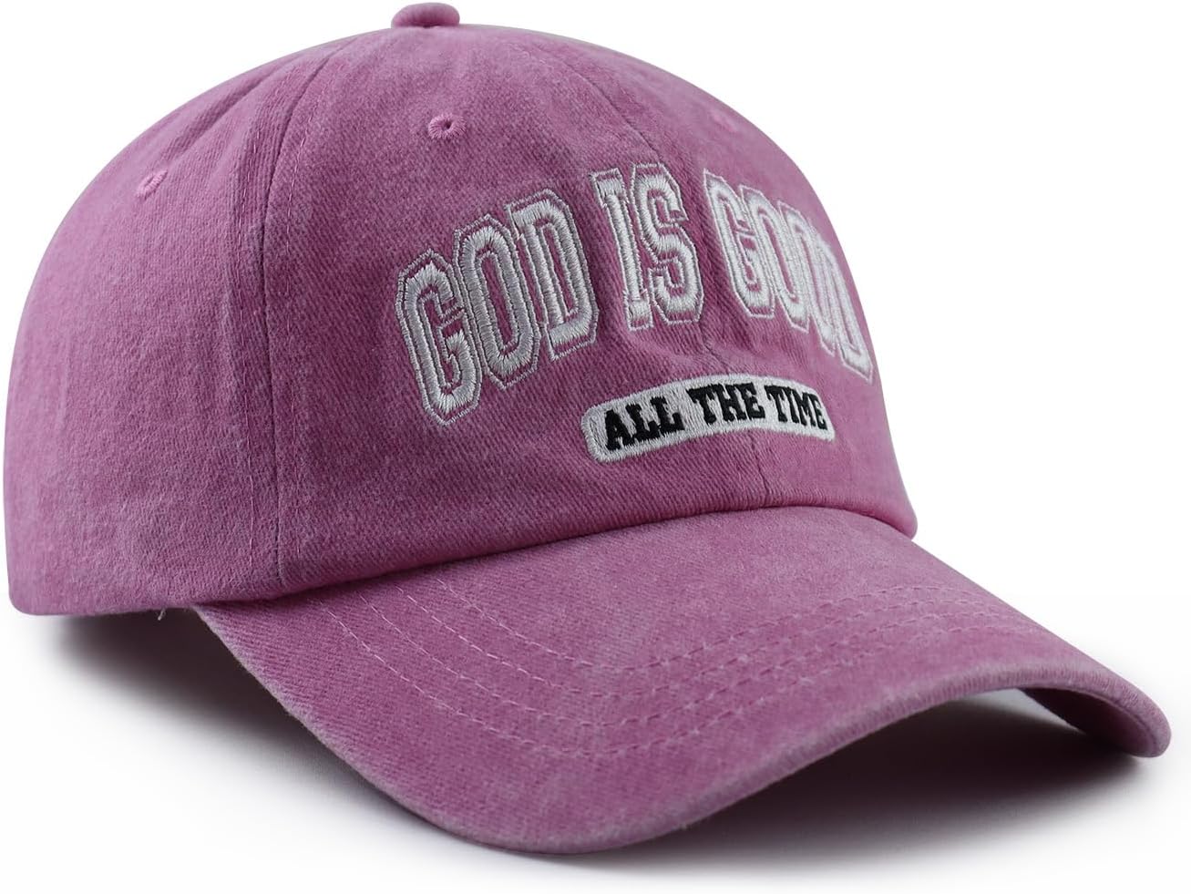 God is Good All The Time Hat for Men Women, Funny Adjustable Cotton Embroidered Jesus Christian Faith Baseball Cap - Image 3