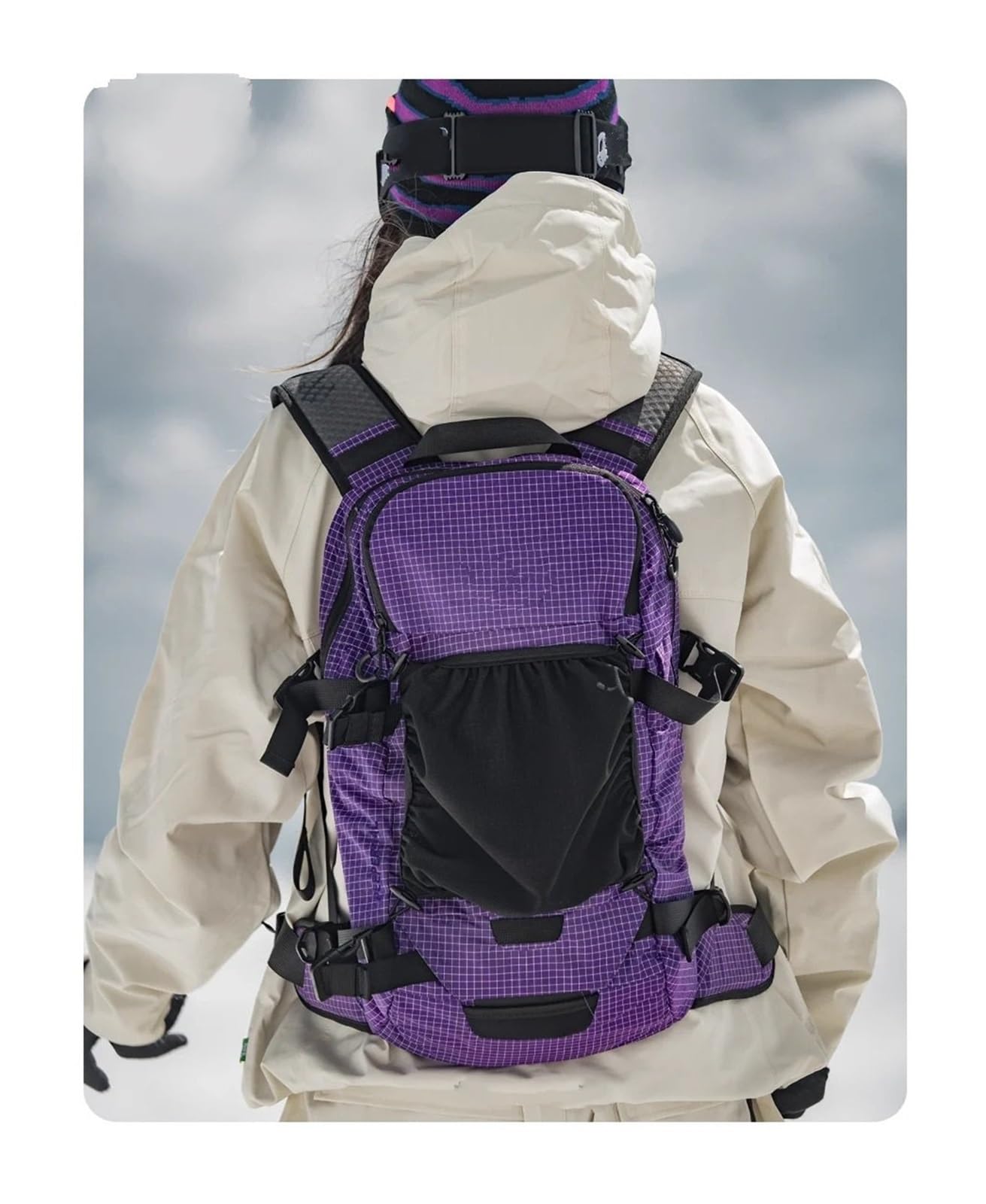 Zaino da sci alpinismo per uomo e donna, leggero, per snowboard, sci di fondo, escursionismo e alpinismo