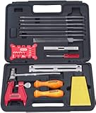 Oregon Chainsaw Chain Sharpening Kit with Hard Case - Contains Files, Handles, Depth Gauge, Stump Vise, Felling Wedge, and More Accessories