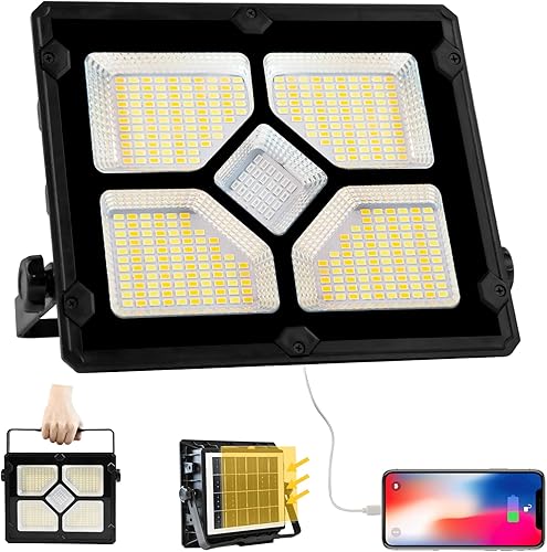 Luz solar de trabajo LED portátil de 100 W, 16500 mAh, 10000 lm con brillo continuo para lugar de trabajo, batería recargable para el lugar de disponible en Yaxa Venezuela