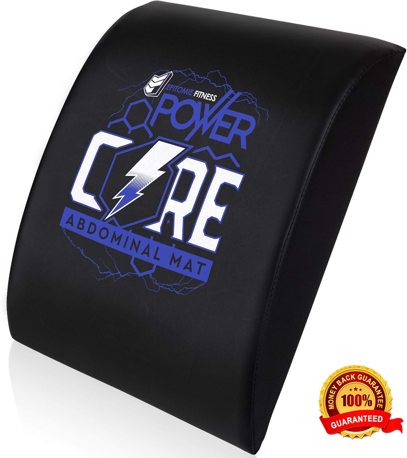 Epitomie Fitness Power Core Ab Mat – Portable Back Support Sit Up Pad – No Slip Ab Mats for Sit Ups & Crunches - 12x14.5x2.75” Abmat Sit Up Mat