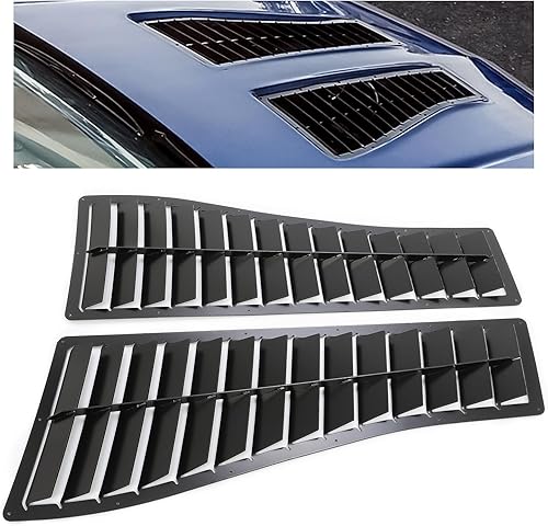 KUAFU Rejilla de capó de acero compatible con Chevy Chevrolet Camaro Z28 IROC-Z IROC 1985-1990, insertos de rejilla de ventilación de aire con