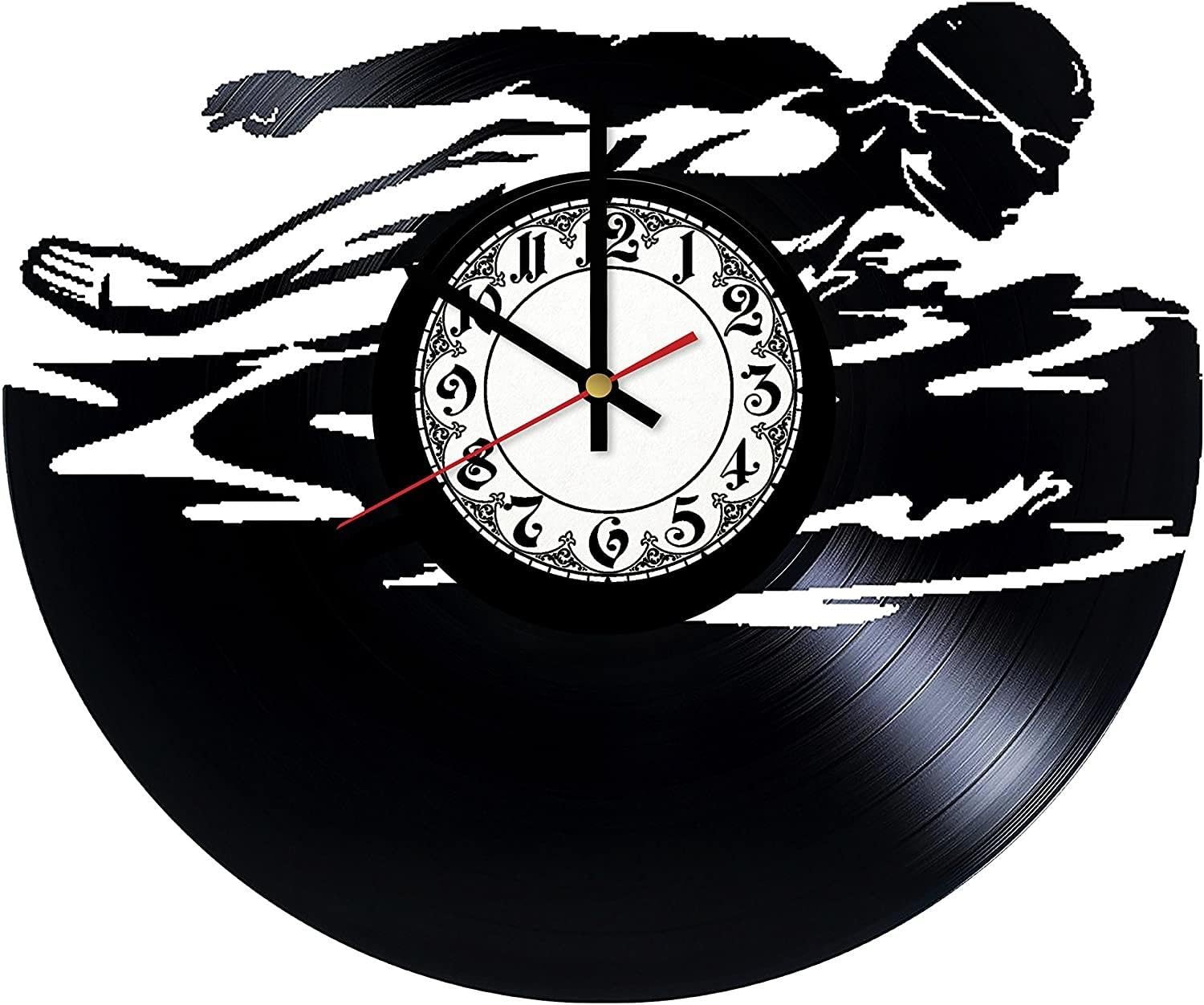 Horloge murale vinyle 3D Swimmer de qualité supérieure et design ciselé