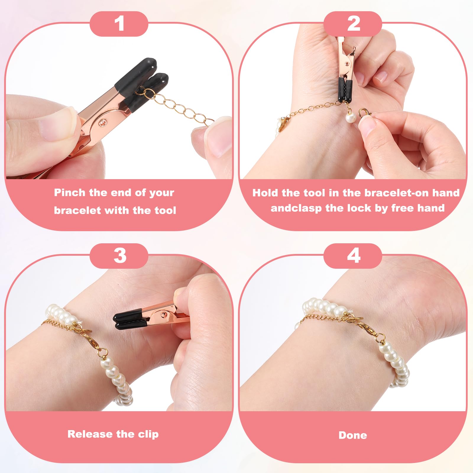 PATIKIL Bracelet Clasp Helper, Bracelet Helper Tool to Put on Yourself with Rubber Cover Tip - Image 4