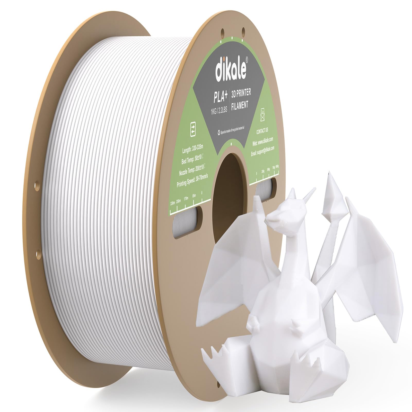 Photo 1 of dikale PLA Pro 3D Printer Filament 1.75mm, PLA+ Refills Neatly Wound Filament Net Weight 1KG/2.2lbs Spool