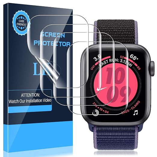 [6 Pack] LK for Apple Watch Screen Protector 44mm / 42mm (Series 4/3/2/1  Compatible), LiquidSkin Full Coverage Screen Protector [HD Clear  Anti-Bubble Film] with Lifetime Replacement Warranty : Amazon.in:  Electronics