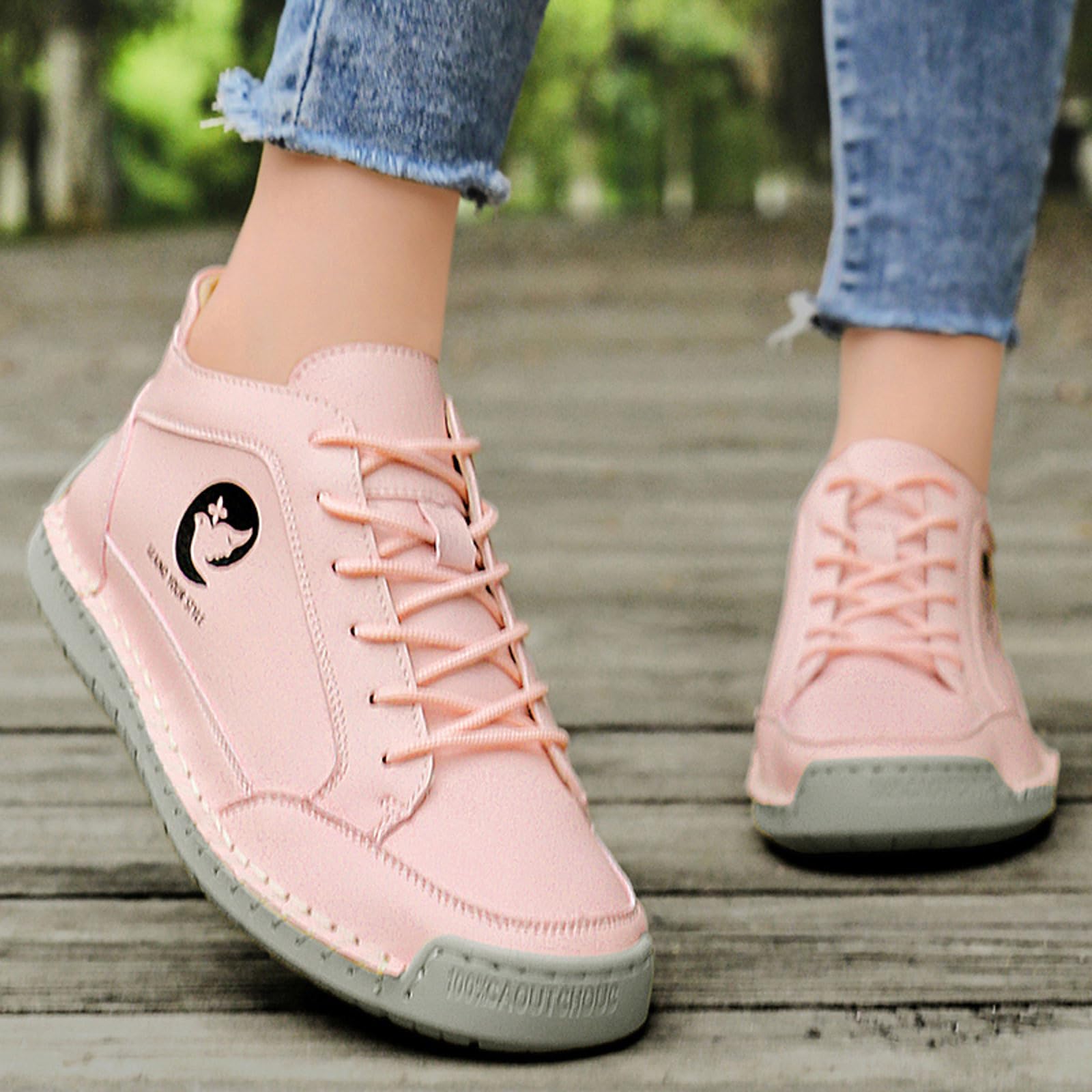 Generisch 2026 Bequeme orthopädische Sneaker für Damen, handgefertigte orthopädische Lederschuhe, weiche und Bequeme Slipper. (40)