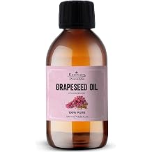 Essican Purelife 250ml Pure Grape Seed Oil for Hair, Skin & Beard, Natural Grapeseed Oil Massage Aromatherapy Body Massage Oils - Multi Use & Nourishing Scalp Moisturiser Oils with Vitamin E
