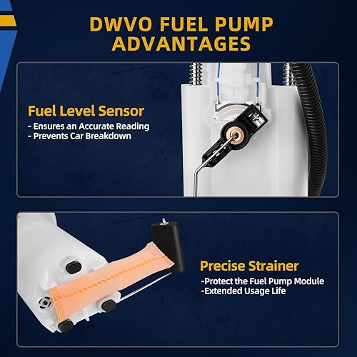 Miniatura 22 de DWVO Bomba de combustible compatible con Jeep Wrangler JK 2009 2010 2011 2012 2013 2014 2015 2016 2017 2018 V6 3.8L 3.6L