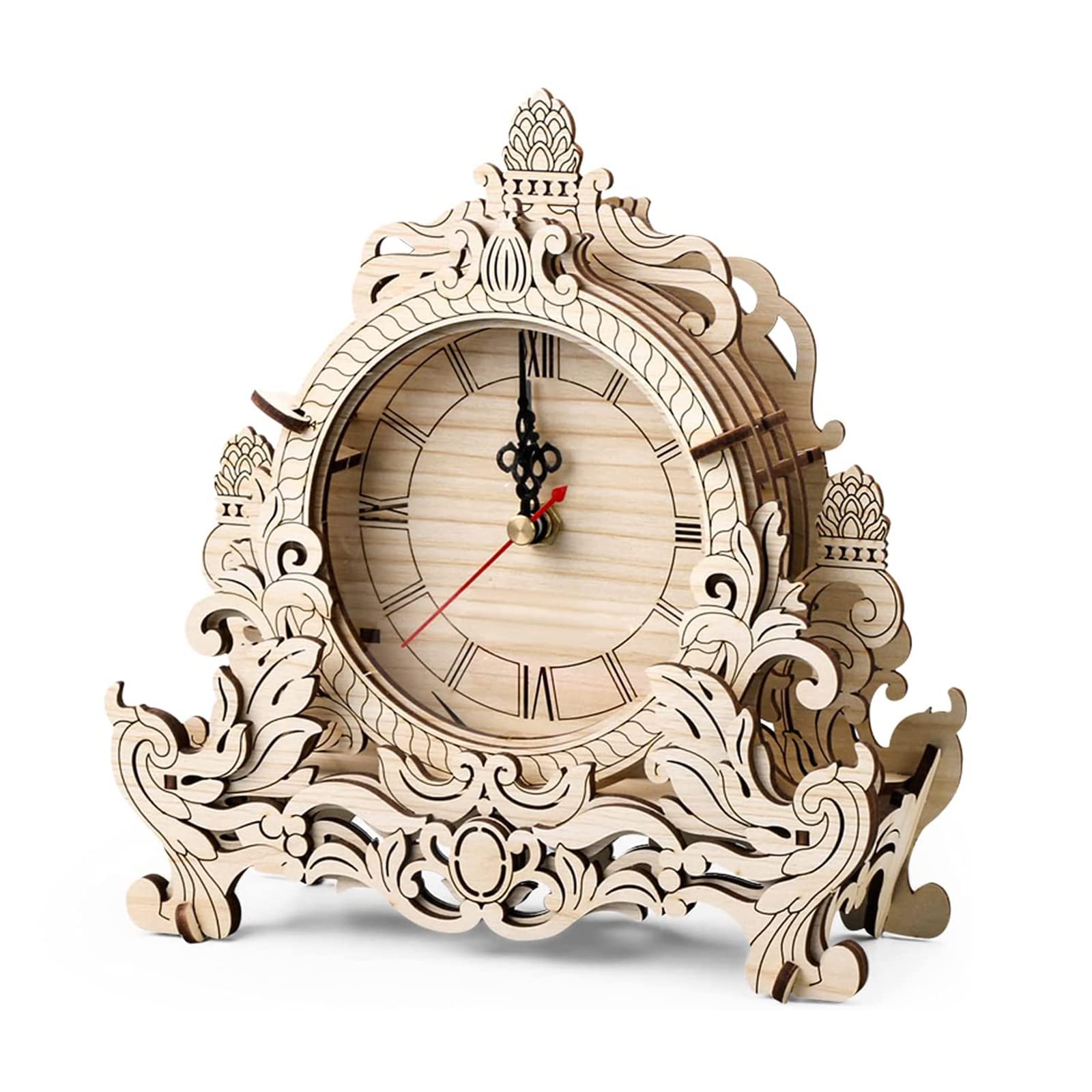 3D drewniane puzzle zegar zestawy modeli dla dorosłych dzieci stwórz własne rzemiosło laserowo wycinane puzzle jigsaw zabawki DIY prezenty dla kobiet mężczyzn