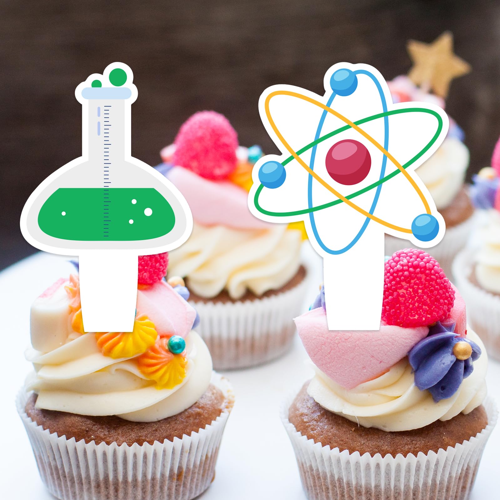 Microscope Test Tube Toppers 24pcs Physics Happy Birthday Microscope ...