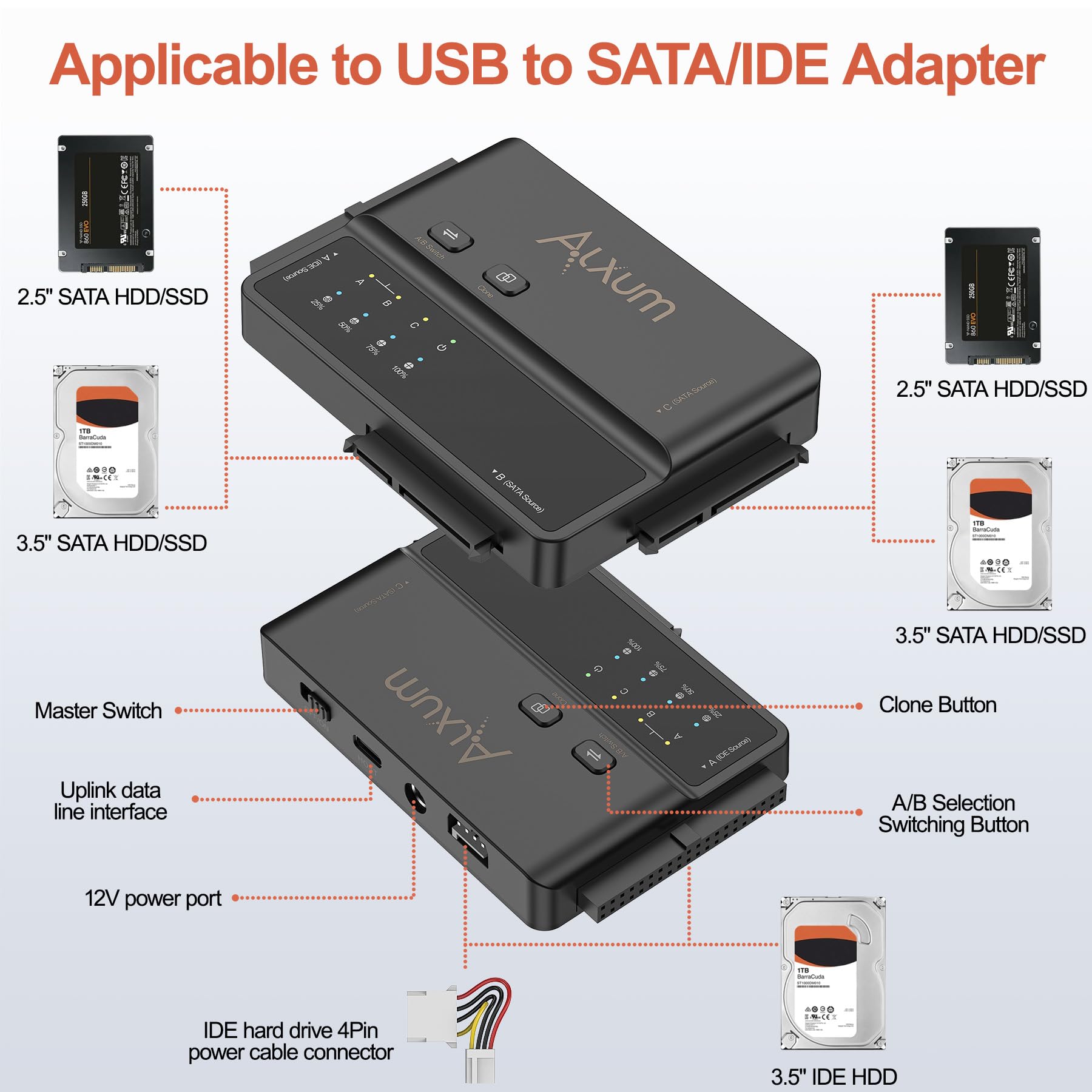 Adattatore Per 2,5" E 3,5 Ide/sata Hdd Ssd | Confronta Prezzi - 6