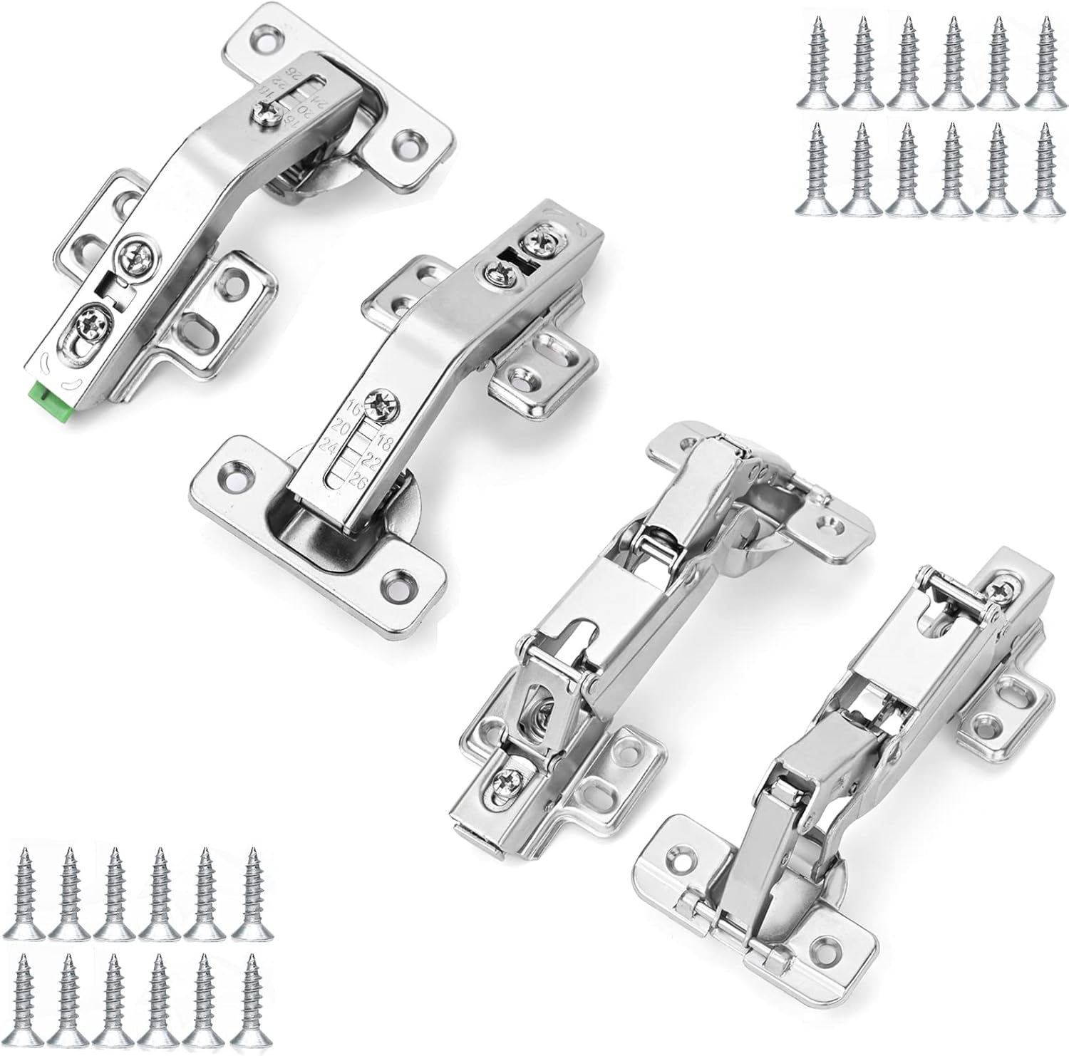 HanOrson 1 Pairs 135° and 1 Pairs 165° Lazy Susan Hinge, Frameless