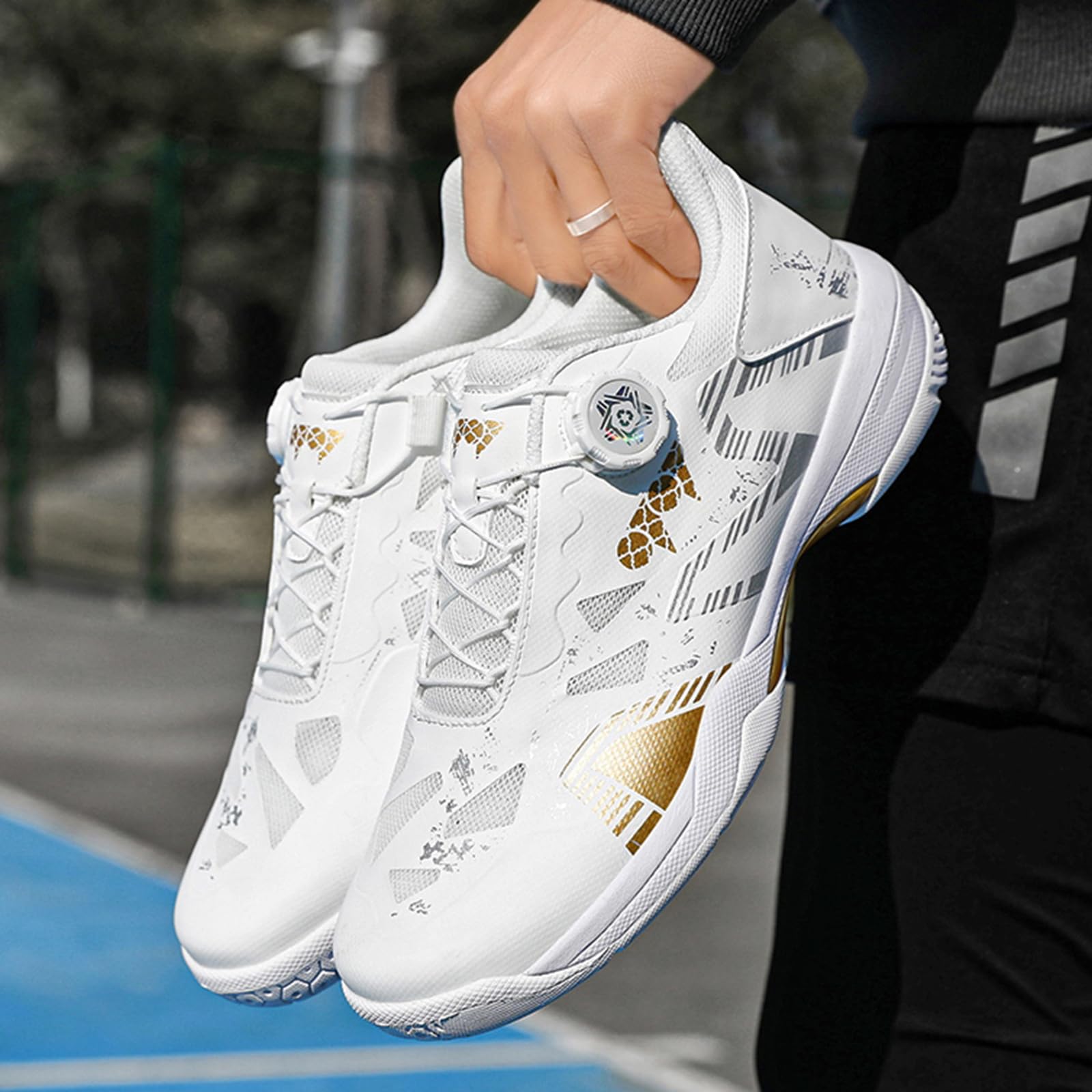 Zapatillas de bádminton unisex, de malla transpirable con perfil antideslizante