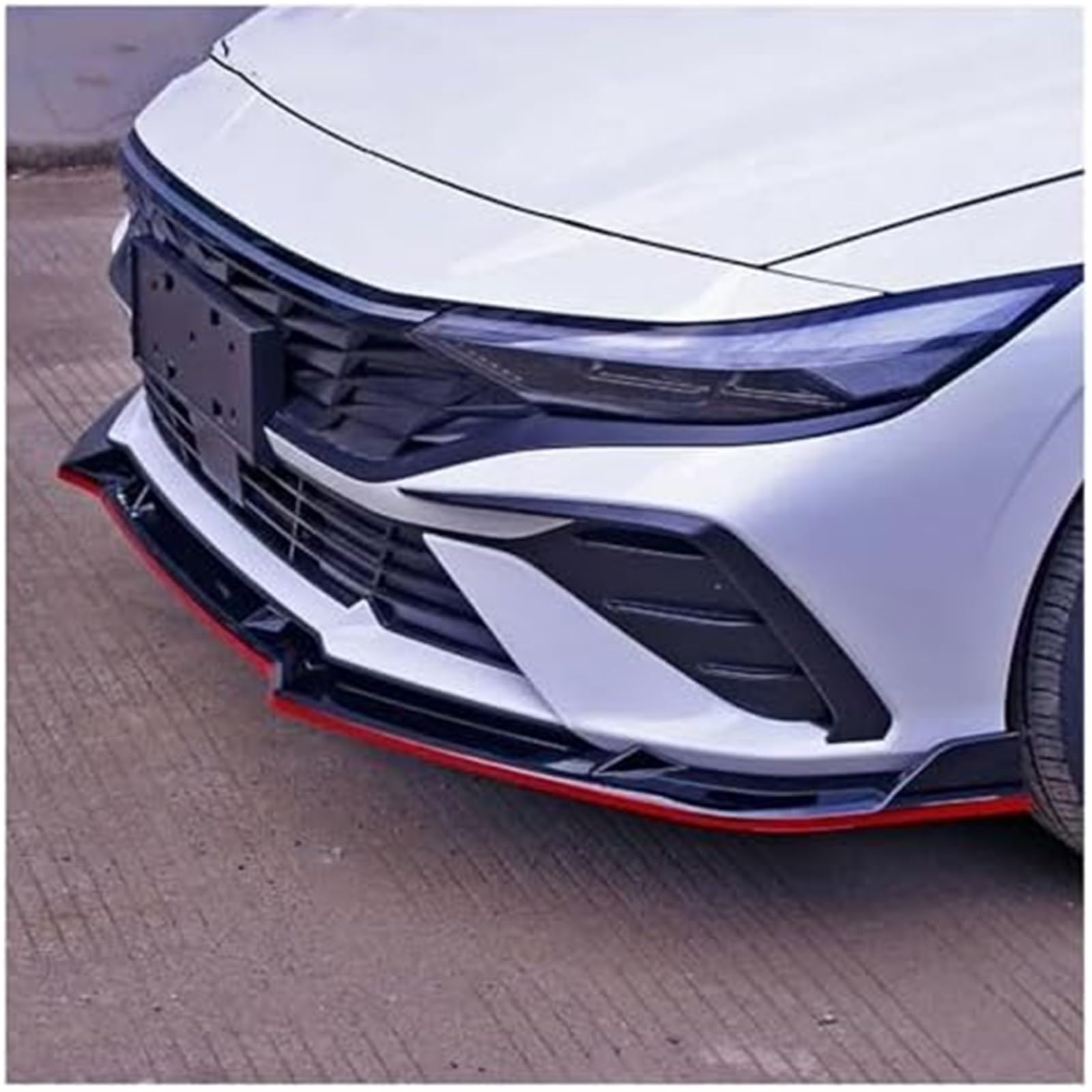 Splitter, dla Hyundai, dla Elantra, 2023 2024 2025 8. Generacja Air Splitter Car Body Kit Spoiler Czarne Spódnice Akcesoria Przedni Zderzak Lip Splitter (Matt Black) Spoiler samochodowy Splitte