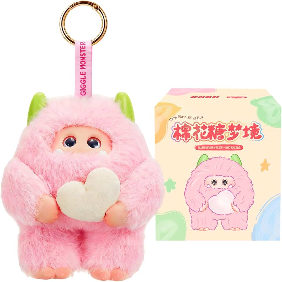 Giggle Monster 棉花糖夢想系列乙烯基毛絨盲盒隨機設計可動人偶收藏玩具家居裝飾品節日生日禮物（單件）