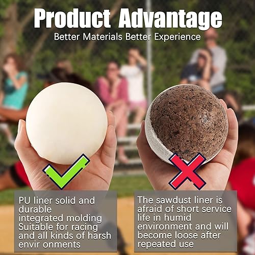 Miniatura 2 de Softballs 12 pulgadas práctica deportiva paquete de 4 unidades oficiales tamaño y peso de softbol de práctica rápida Softbol bola de entrenamiento