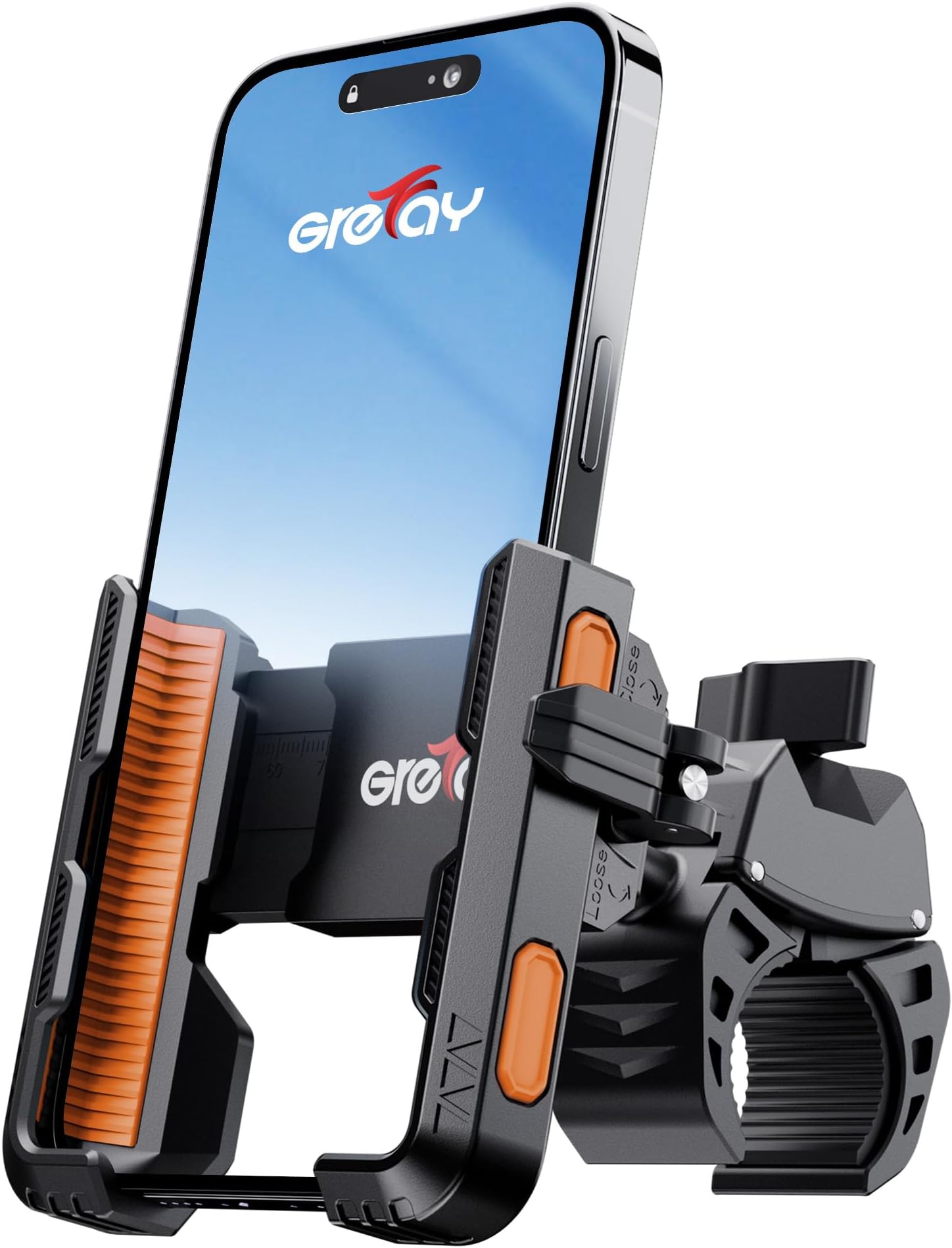 NSTAR Motorcycle Fork Stem Phone Mount - Universal X-Grip Holder For IPhone & Android