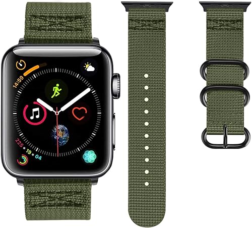 Miniatura 8 de YOUKEX - Correa de nailon compatible con Apple Watch Band de 1.654 pulgadas, 1.732 pulgadas, 1.772 pulgadas, 1.575 pulgadas, 1.614 pulgadas, correa
