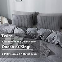 Vista 6 de AveLom - Juego de funda de edredón de sirsaca tamaño California King (104 x 98 pulgadas), 3 piezas (1 funda de edredón + 2 fundas de almohada)