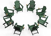 Vista 90 de Juego de sillas Adirondack plegables KINGYES de 2, Silla plegable Adirondack de HDPE para todo clima, Café