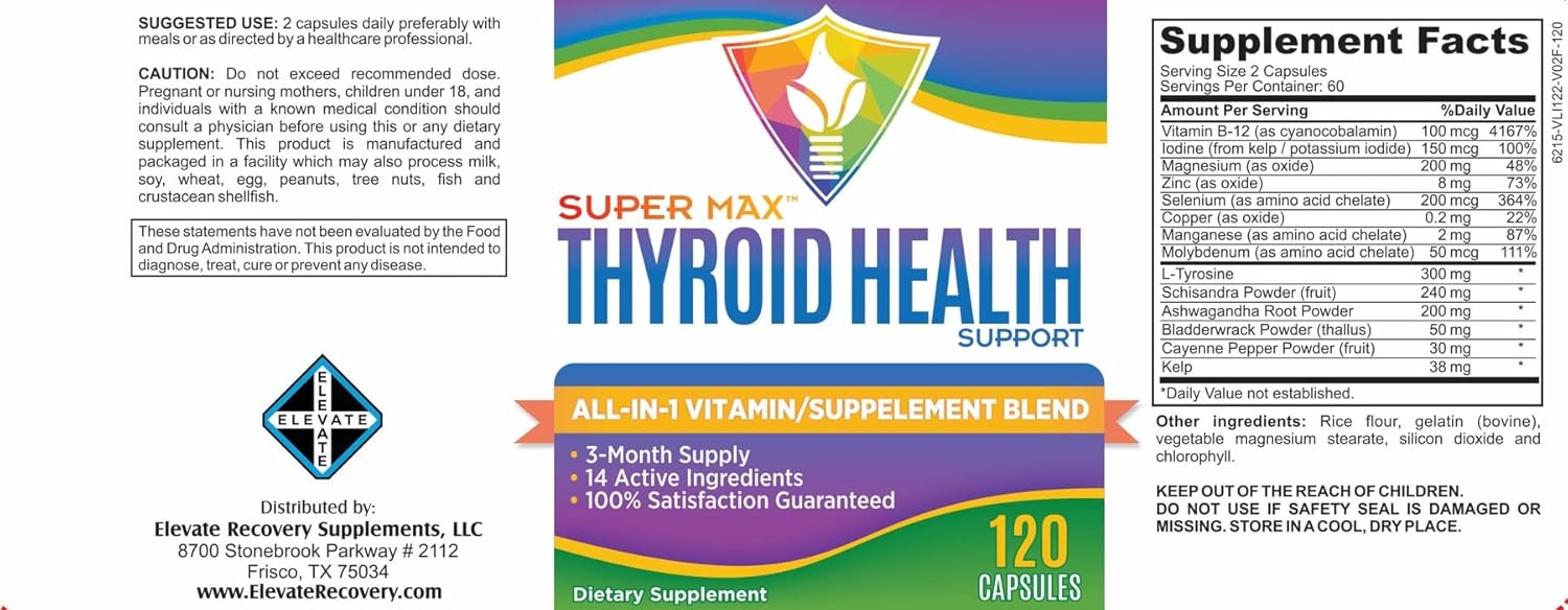 Buy 3Month Thyroid Support Supplement (Allin1 Formula) with 14