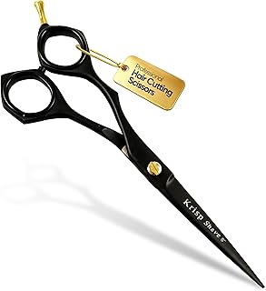Professional Hair Cutting Scissors - Krisp Shave Stainless Steel Barber Salon Quality Scissor (6 Inch) - Shears for Men's ...