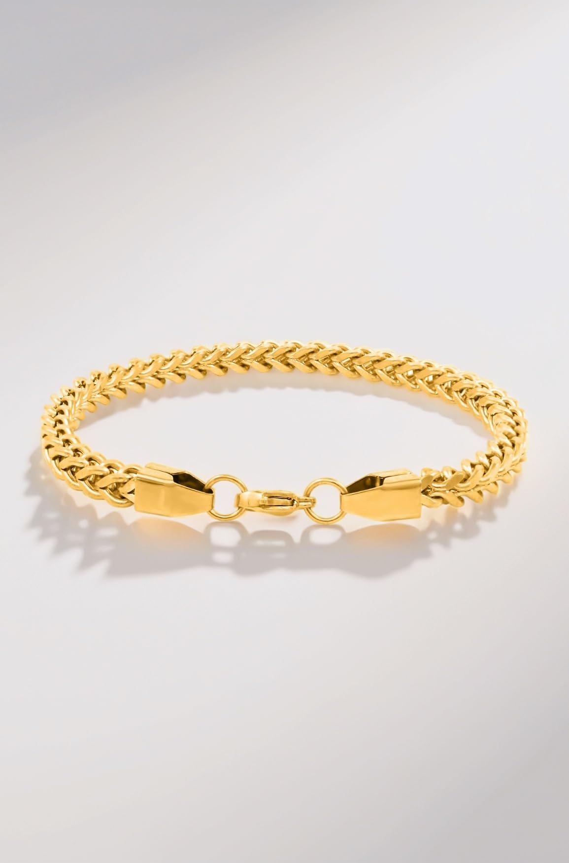 Nakabh Cuban 8 inch Stainless Steel Bracelet for Men Boys