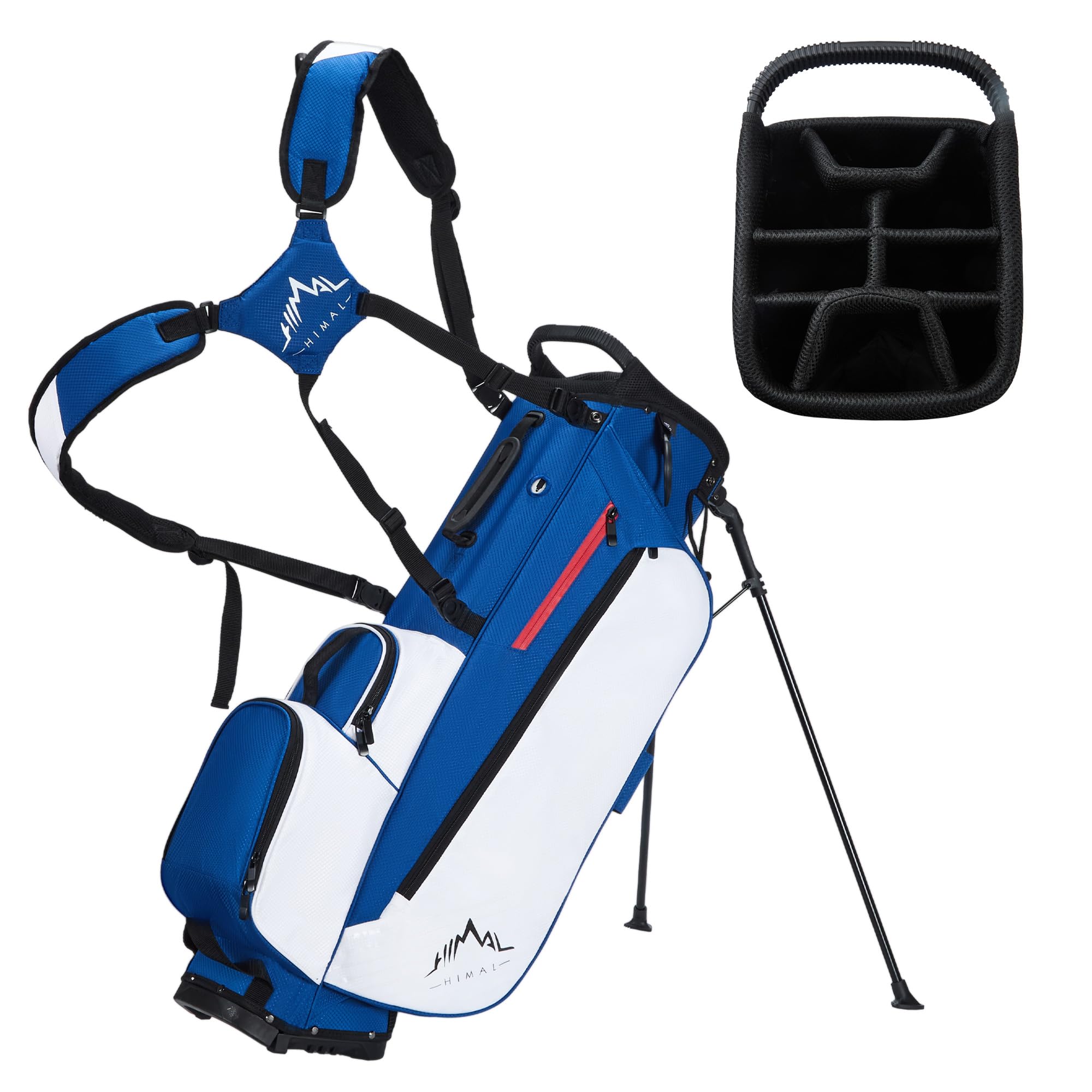 UNIHIMAL Golf Stand Bag with 8 Way Top Dividers, Golf Bags for Men Women, Lightweight Club Bags with Multiple Pockets, Dual Straps