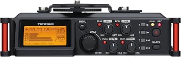 TASCAM 4-Channel Portable Audio Recorder for Videographers, 4 Combo XLR/TRS Inputs, 2 Internal Mics, Limiter, HP Filter (DR-70D)