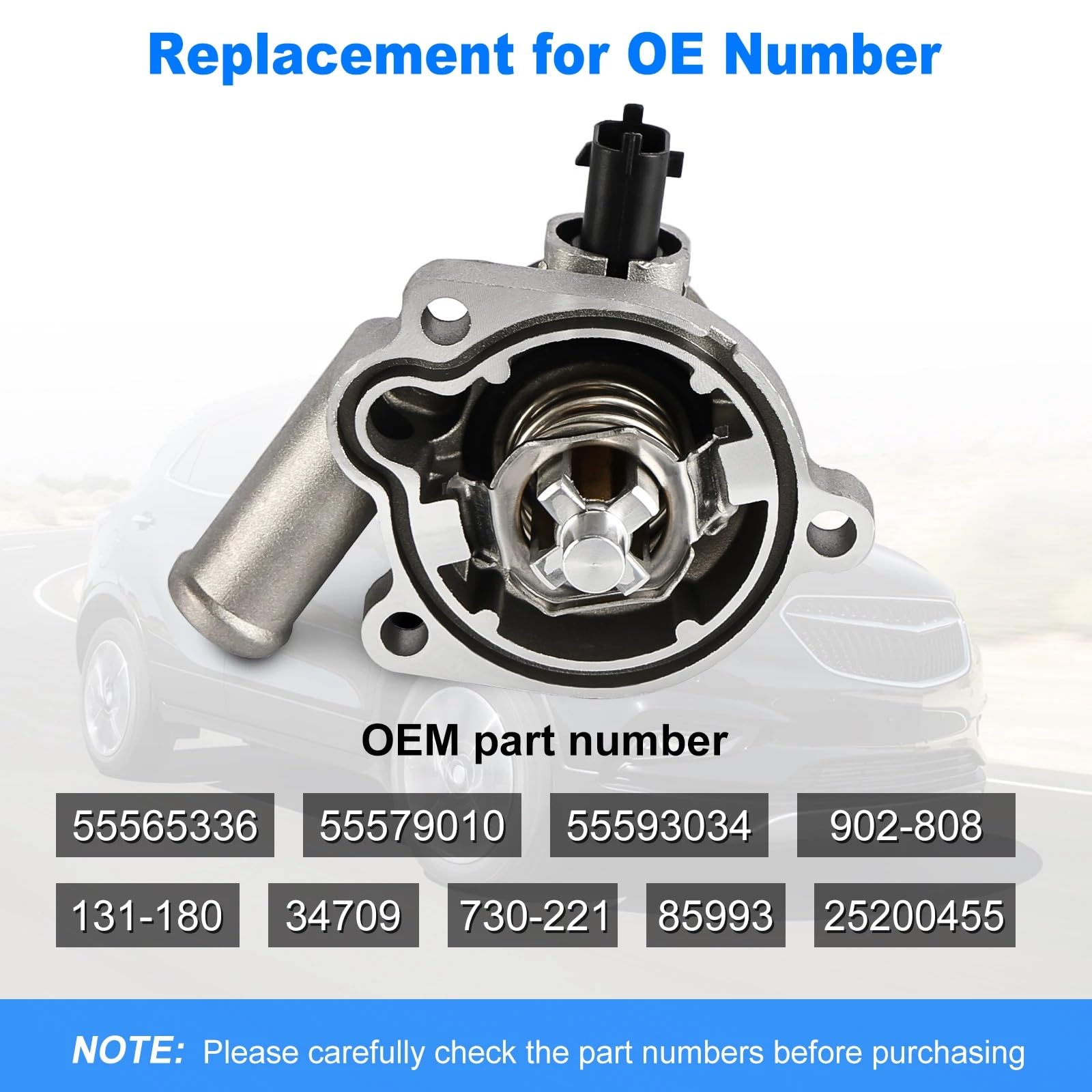 Termostat Zespół obudowy termostatu pasujący do Chevroleta Cruze 2011-2016, pasuje do Trax Sonic Buick Encore 13-20 55565336 25200455 OBUDOWA TERMOSTATU