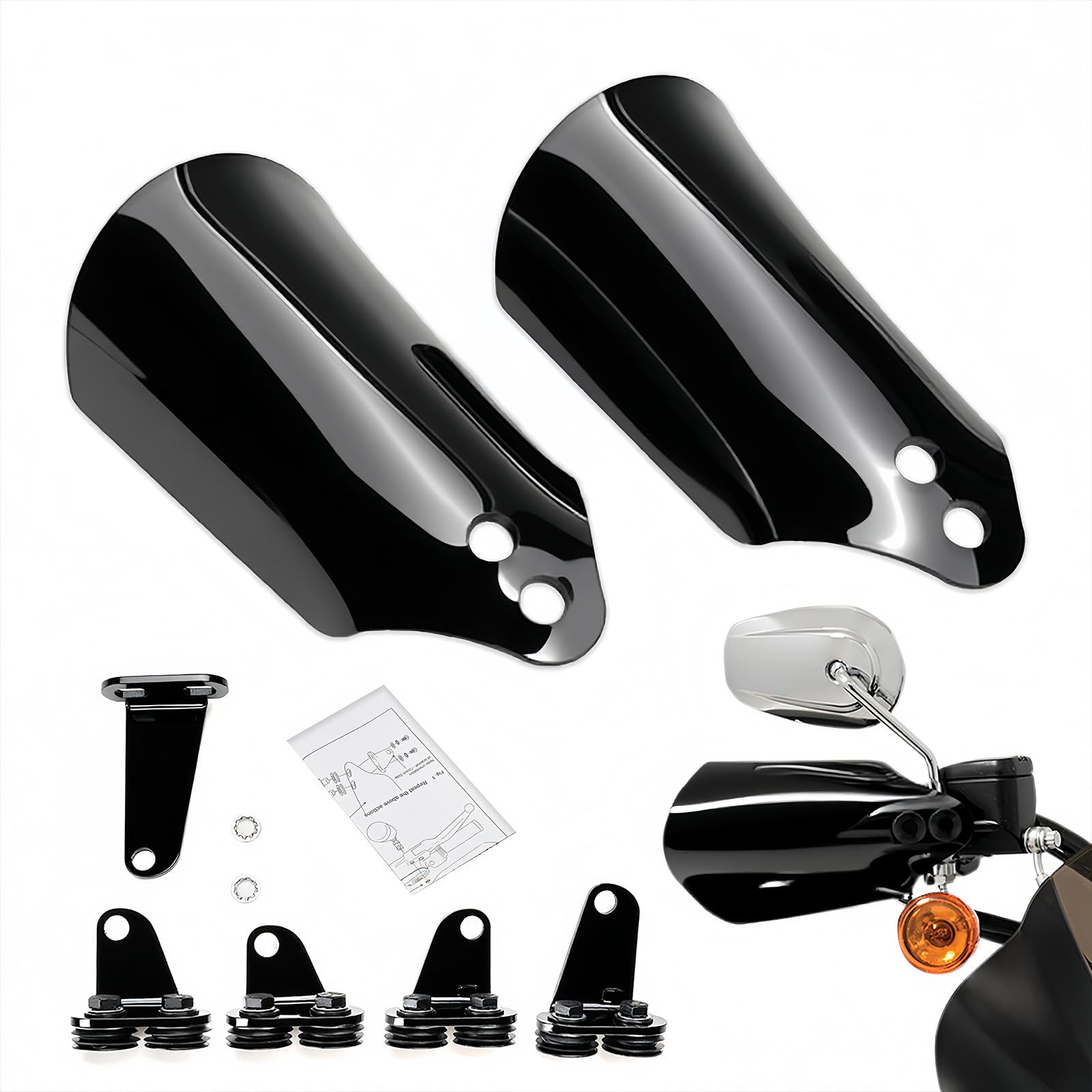 Protège-mains de moto pour Harley Touring Road Glide Electra Glide Road King Softail Sportster Dyna 1996-2025 | Accessoires de moto