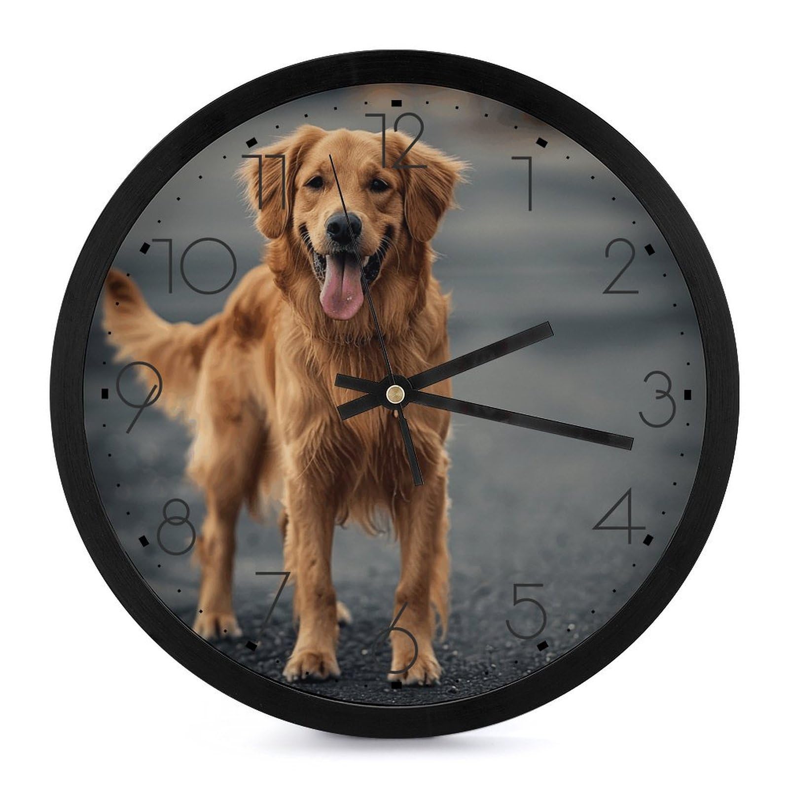 Horloge murale moderne de 25,4 cm ronde et silencieuse pour salon