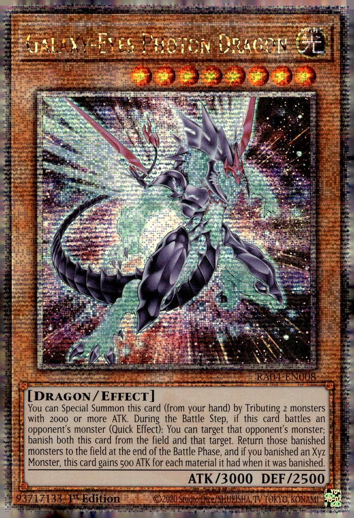 Galaxy-Eyes Photon Dragon (New Art) (Quarter Century Secret Rare) - RA04-EN008 - Quarter Century Secret Rare - 1st Edition