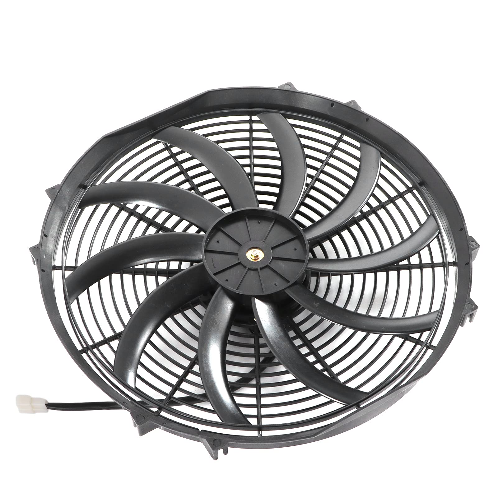Ventiladores de motor, ventilador eléctrico para aire acondicionado de coche, 16 pulgadas, 10 cuchillas, reemplazo de modificación de empuje y tracción para camiones, RVs DC 12V